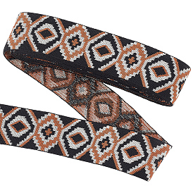 5 Ярды, плоский эластичный полиэстерный шнур/лента с этнической вышивкой., швейные принадлежности для одежды, конский глаз