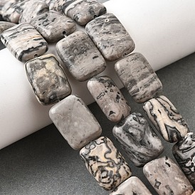 Натуральная карта каменные бусы пряди, прямоугольные