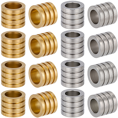 20Stk. 2 Stile 304 Edelstahlperlen, Kolumne