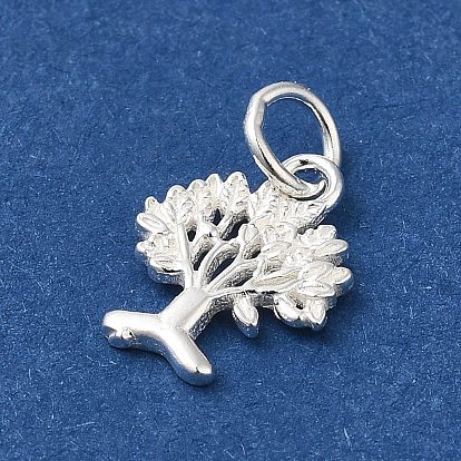 925 Sterling Silver Charms, Tree of Life, with Jump Ring, with S925 Stamp