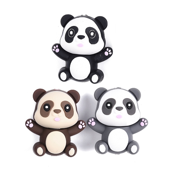 Силиконовые бусины, панда