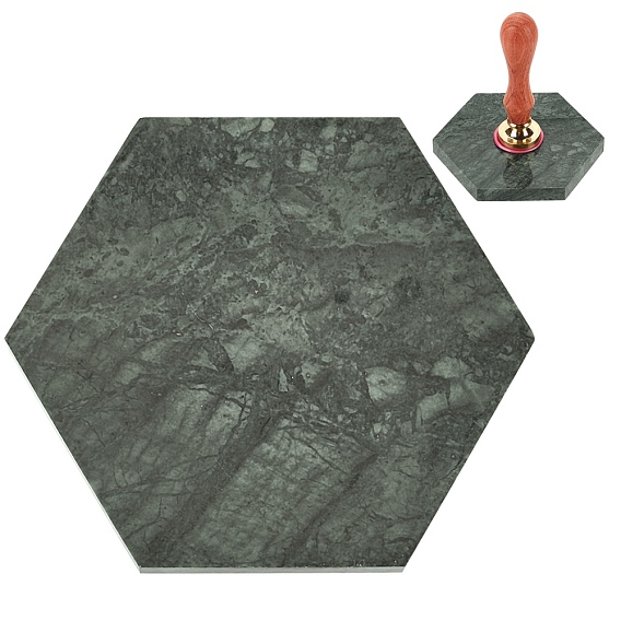 Подставки под мраморную восковую печать, для сургучной печати, шестиугольник, с коробкой