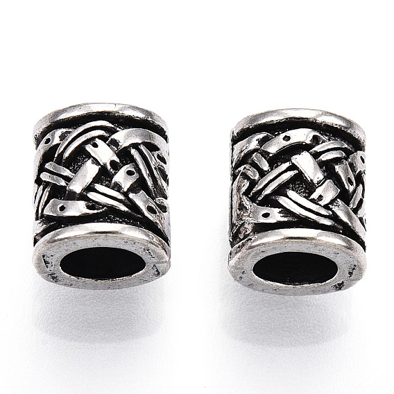 Европейские сплавочные бусины тибетского стиля , бусины с большим отверстием, без кадмия и без свинца, колонка