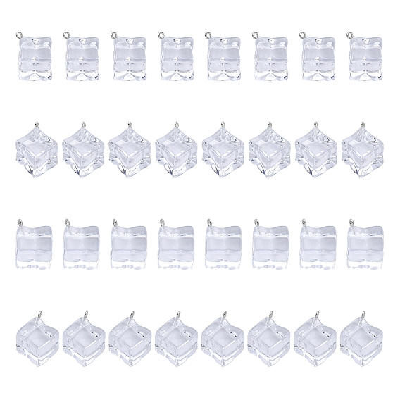 32 шт 2 стиль прозрачные акриловые подвески, имитация кубиков льда