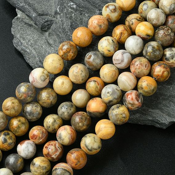 Натуральные сумасшедшие кружевные агатовые круглые бусины