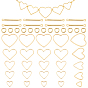 Brass Heart Linking Rings and Link Connectors