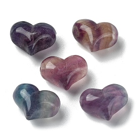 Natural Fluorite Beads, Heart