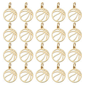 Sports 304 Stainless Steel Charms, Hollow