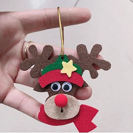Felt Pendant Decorations, Christmas Reindeer/Stag Head