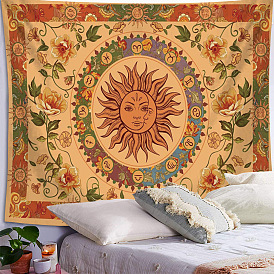 Tapestry Sun Moon Face Series hanging cloth home room decoration background cloth bedside wall hanging cloth tapestry