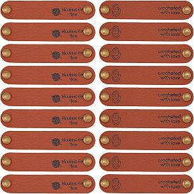 30 наборы 2 стильные этикетки из искусственной кожи, бирка с тиснением ручной работы, с отверстиями и железной заклепкой, для джинсов своими руками, , обуви, аксессуары для шляп, прямоугольник с закругленными углами со словом