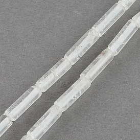 Природных кристаллов кварца бисер нитей, бусины из горного хрусталя, трубка, 13x4~5 мм, отверстие : 1 мм, около 27~30 шт / нитка, 15.3 дюйм