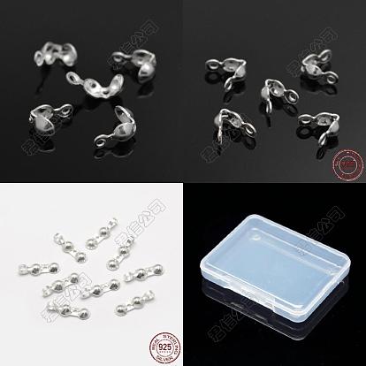 30 piezas 3 estilos 925 puntas de cuentas de plata esterlina