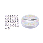 520Pcs Alphabet Acrylic Beads, with 1 Roll Elastic Crystal Thread, Flat Round