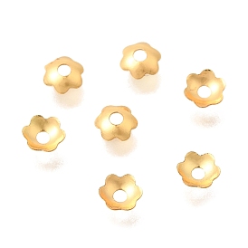 Шапочки и конусы для бусин, латунные, цветок, без кадмия и без свинца, стойки покрытие, долговечный