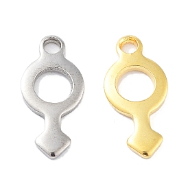 304 Stainless Steel Charms, Male Gender Sign Charm