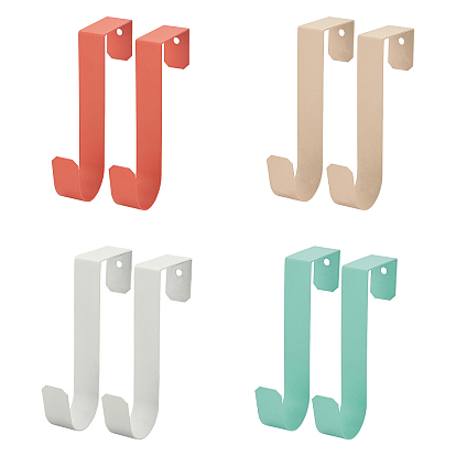 8Pcs 4 Colors Over The Door Hook, Z-Shaped Reversible Door Hooks, Dual Head Single Over Door Hooks and Door Hanger