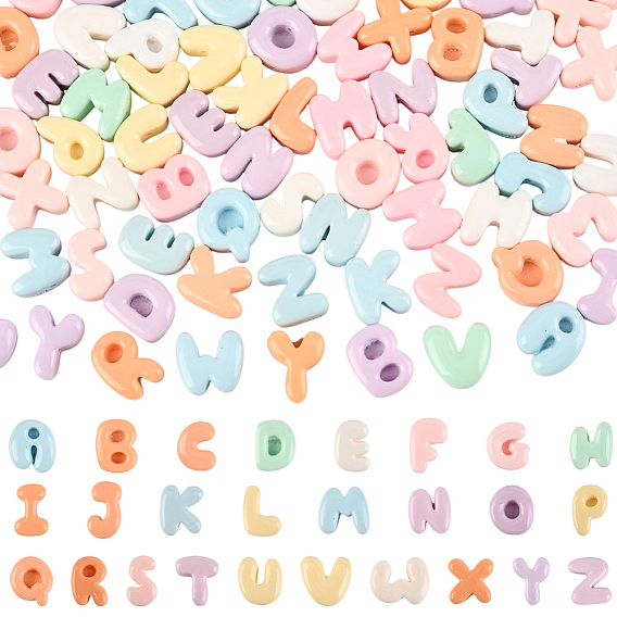 104шт 26 стили непрозрачные смоляные бусины, Письмо ~ Z