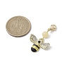 5Pcs Bee Alloy Enamel Pendant Decorations, Natural Topaz Jade Beads and Lobster Claw Clasps Charm