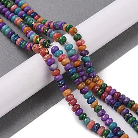 Natural Dolomite Bead Strands, Dyed, Rondelle