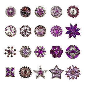 20шт. кнопка со стразами из сплава, кнопки ювелирные изделия, разнообразные