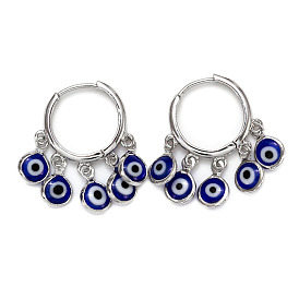 Alloy Chandelier Earrings, Evil Eye