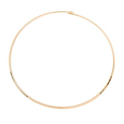 3мм 201 ожерелье-чокер из нержавеющей стали, жесткое ожерелье для женщин, вакуумное покрытие pvd