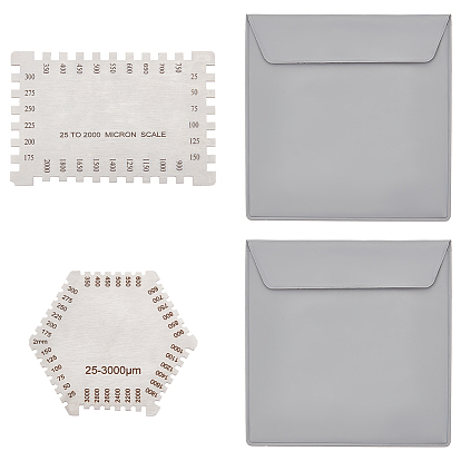2шт. 2 стили нержавеющая сталь толщиномер мокрой пленки гребенка