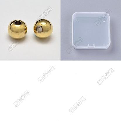 Espaciadores redondos de latón para enchapado en rack y enchapado al vacío PVD, hallazgos metálicos para suministros de joyería