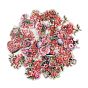 50Pcs 25 Styles Flower PET Waterproof Stickers Sets, Adhesive Decals for DIY Scrapbooking, Photo Album Decoration