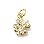 Латунные микро проложить кубического циркония подвески, клевер амулеты, без кадмия и без свинца, стойки покрытие, долговечный, с целью перехода в кольце