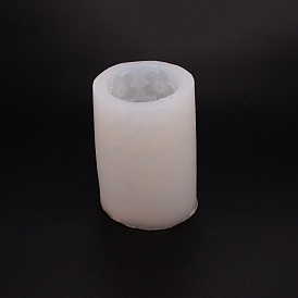 Moules en silicone pour bougies de bricolage, moules de résine, pour la résine UV, fabrication de bijoux en résine époxy, colonne avec des fleurs