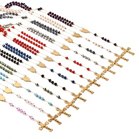 Ионное покрытие(ip) распятие крест 304 четки из нержавеющей стали, с акриловыми шариками