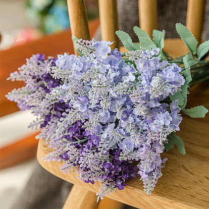 Simulation flower 10 purple lavender silk flower flower arrangement bouquet restaurant wedding decoration flower