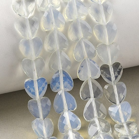 Opalite бисер пряди, сердце, граненые