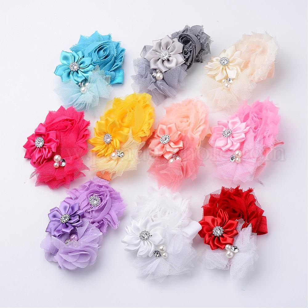 China Factory Elastic Baby Headbands Cloth Flower Girl Headband