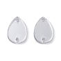 Acrylic Sew on Rhinestone, Acrylic Mirror, Two Holes, Garments Accessories, Teardrop