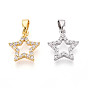 Латунные микро проложить кубического циркония прелести, без кадмия и без свинца, звезда