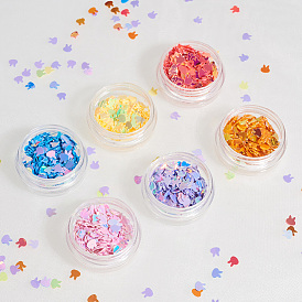 Shining Bunny Nail Art Glitter Manicure Sequins, DIY Sparkly Paillette Tips Nail, Rabbit Head