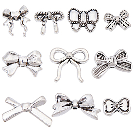 100 шт 10 стили бусины из сплава в тибетском стиле, бантом