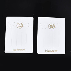 Cardboard Hair Clip Display Cards, Rectangle with Word Handmade