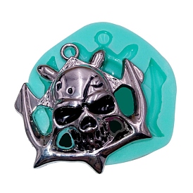 Skull Pendant Food Grade Silicone Molds, Resin Casting Molds, for UV Resin, Epoxy Resin Jewelry Making