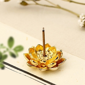 Alloy Incense Burners, Lotus Incense Holders, Home Office Teahouse Zen Buddhist Supplies