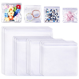 20 шт 4 стили ПВХ антиокислительные пакеты с застежкой-молнией, прозрачные антикоррозийные упаковочные мешочки для хранения ювелирных изделий, квадратный