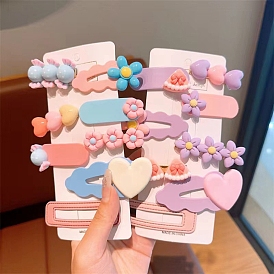 Цветочные пластиковые заколки для волос, аксессуары для волос для женщин и девочек