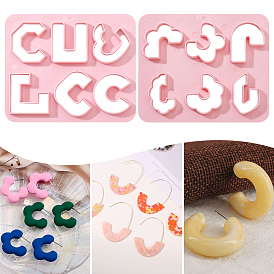 2шт. 2 стили, формы из АБС-пластика, резцы глины, для серьги решений, разнообразные