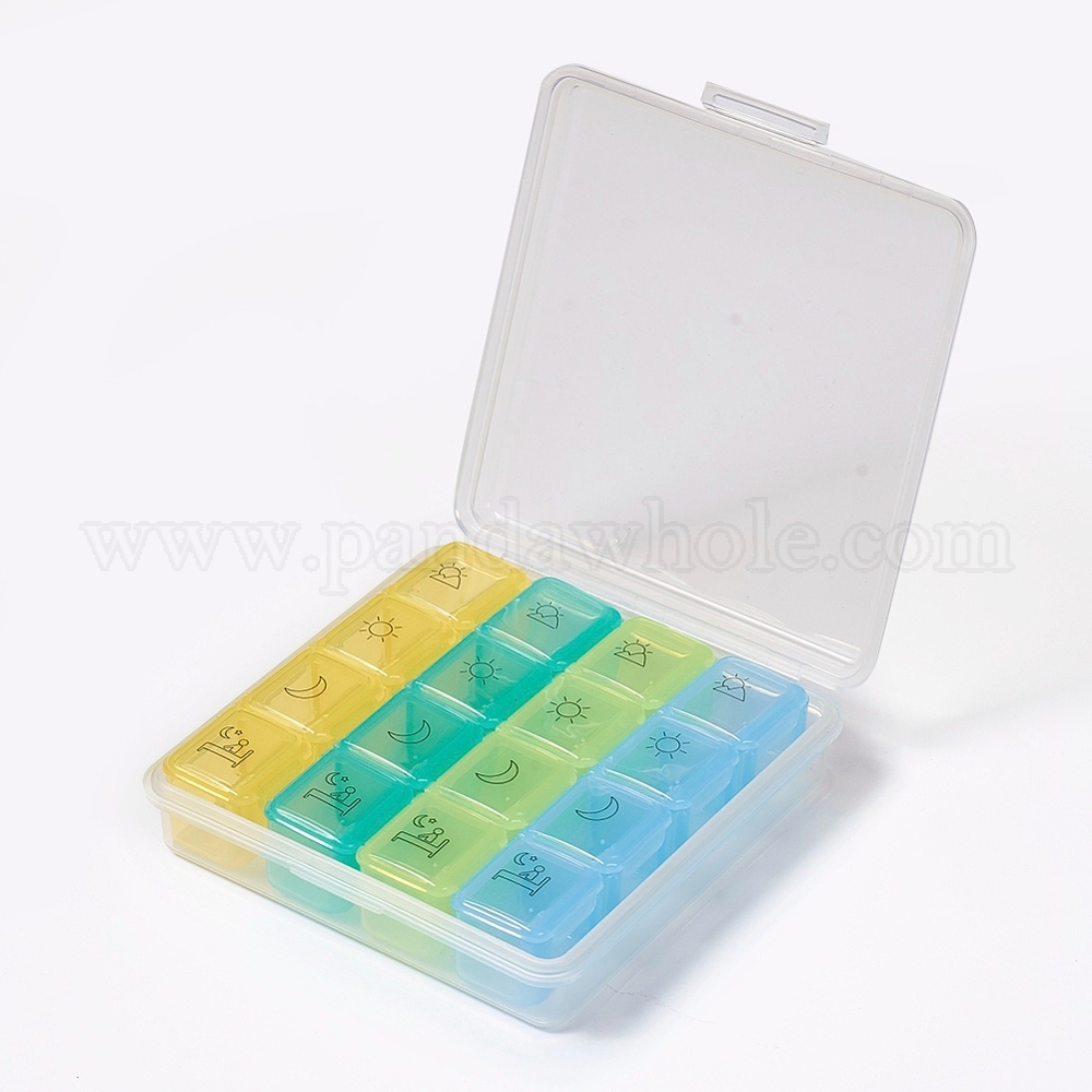 China Factory Plastic Bead Containers, Flip Top Bead Storage, Removable