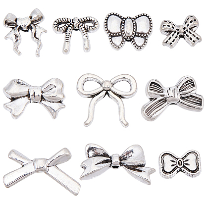 100 шт 10 стили бусины из сплава в тибетском стиле, бантом