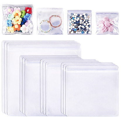 20 шт 4 стили ПВХ антиокислительные пакеты с застежкой-молнией, прозрачные антикоррозийные упаковочные мешочки для хранения ювелирных изделий, квадратный
