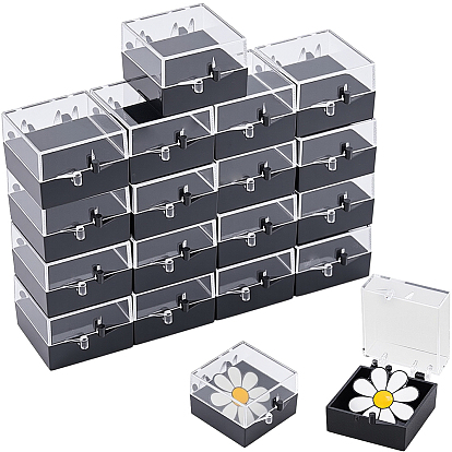 Cajas de embalaje de plástico transparente, para piedras preciosas, plaza